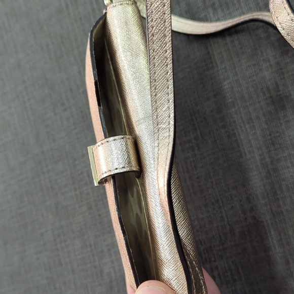 NICE KATE SPADE WRISTLET CROSSBODY WALLET metallic pink #1246 - Picture 10 of 10